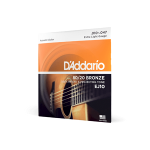 D'Addario EJ10 80/20 Bronze corde chitarra acustica, Extra Light, 10-47