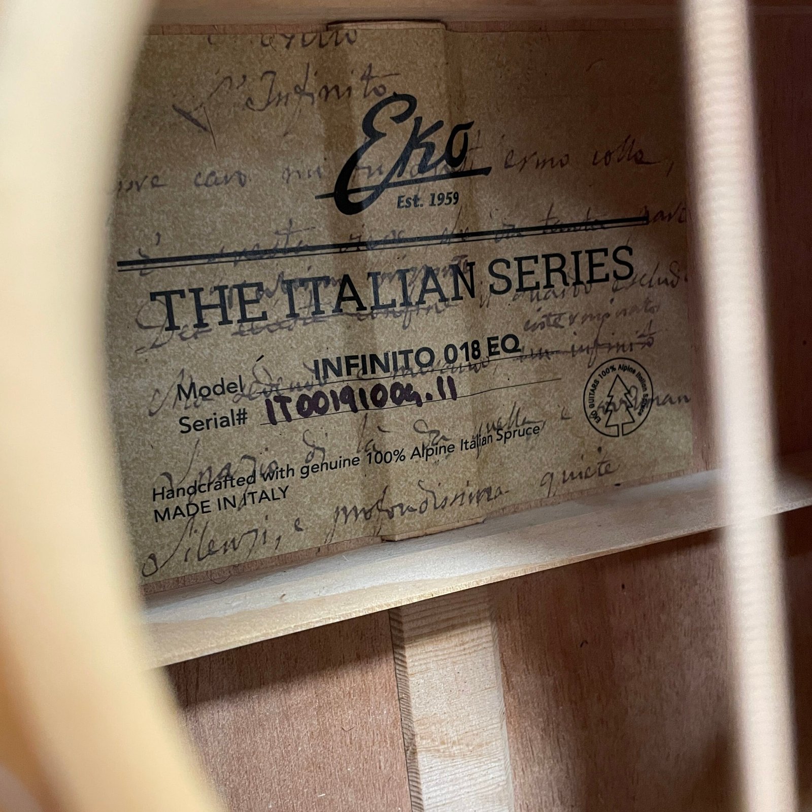 EKO Infinito 018 Eq - Acustica Elettrificata Made in Italy (USATO) - immagine 10